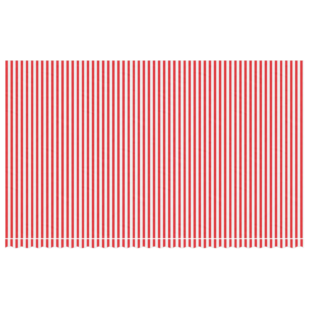 Replacement Fabric for Awning Red and White Stripe 6x3.5 m