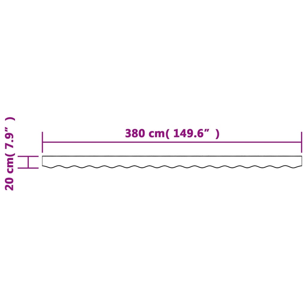 Replacement Fabric for Awning Valance Blue and White Stripe 4 m