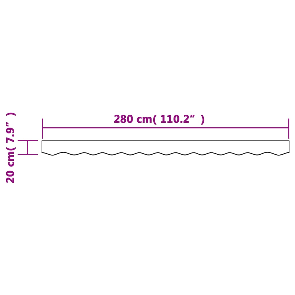 Replacement Fabric for Awning Valance Cream Stripe 3 m