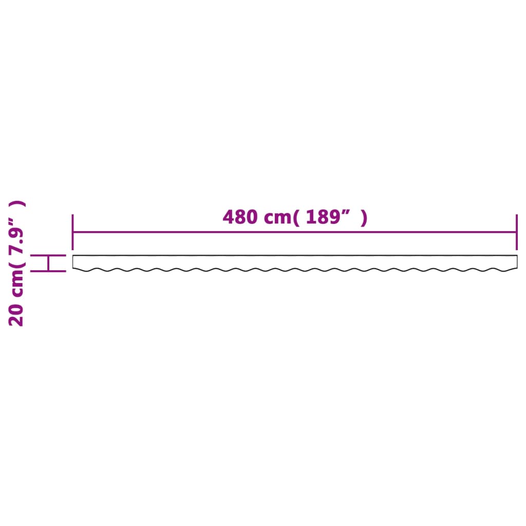 Replacement Fabric for Awning Valance Anthracite Stripe 5 m