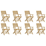 vidaXL Folding Garden Chairs 8 pcs 54.5x61.5x86.5 cm Solid Wood Acacia