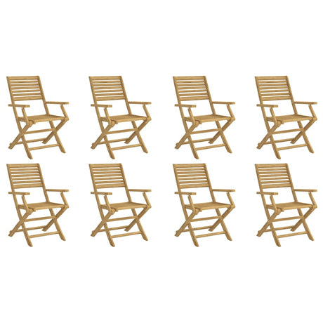 Folding Garden Chairs 8 pcs 54.5x61.5x86.5 cm Solid Wood Acacia