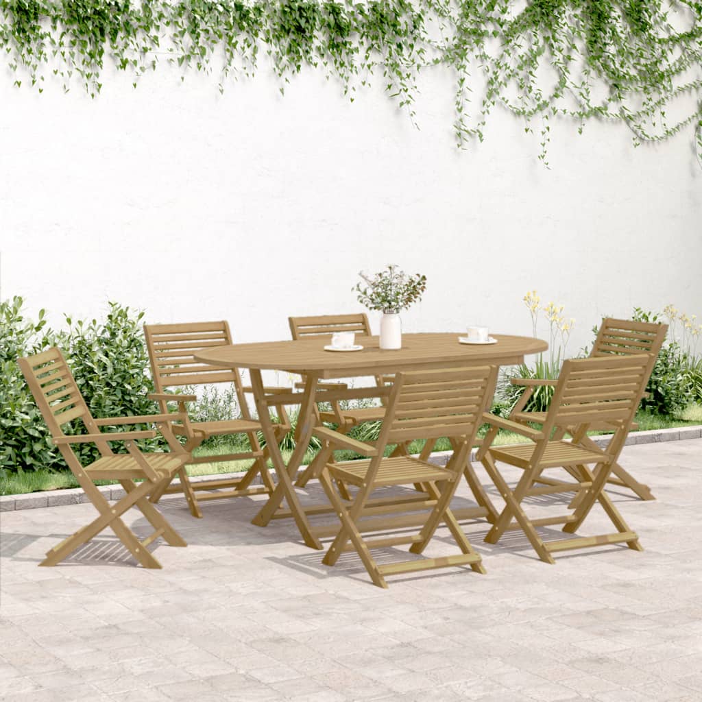 vidaXL Folding Garden Chairs 8 pcs 54.5x61.5x86.5 cm Solid Wood Acacia