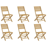 vidaXL Folding Garden Chairs 6 pcs 48.5x61.5x87 cm Solid Wood Acacia