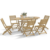 vidaXL Folding Garden Chairs 6 pcs 48.5x61.5x87 cm Solid Wood Acacia