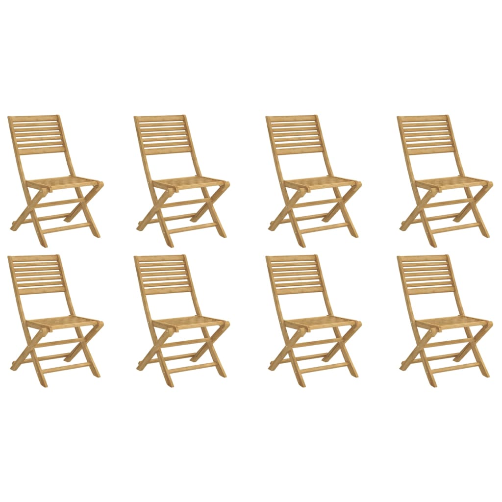 vidaXL Folding Garden Chairs 8 pcs 48.5x61.5x87 cm Solid Wood Acacia