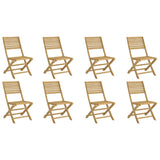 vidaXL Folding Garden Chairs 8 pcs 48.5x61.5x87 cm Solid Wood Acacia