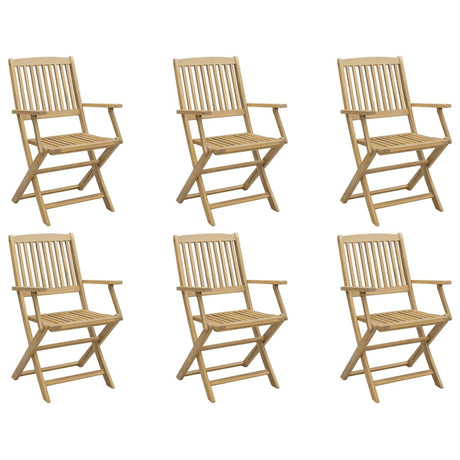 Folding Garden Chairs 6 pcs 54.5x58x90 cm Solid Wood Acacia