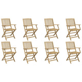 Folding Garden Chairs 8 pcs 54.5x58x90 cm Solid Wood Acacia