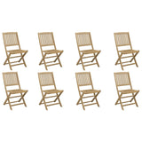 vidaXL Folding Garden Chairs 8 pcs 48.5x57x90 cm Solid Wood Acacia