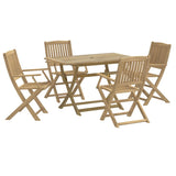 5 Piece Garden Dining Set Solid Wood Acacia