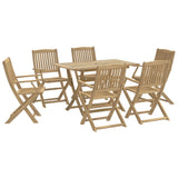 7 Piece Garden Dining Set Solid Wood Acacia