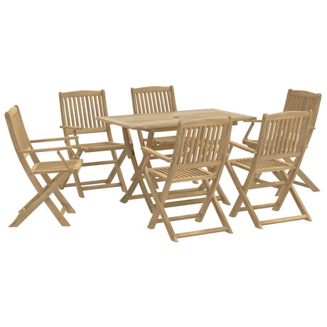 7 Piece Garden Dining Set Solid Wood Acacia