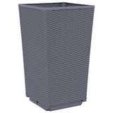 Garden Planters 2 pcs Blue Grey 32.5x32.5x57 cm PP