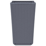 Garden Planters 2 pcs Blue Grey 32.5x32.5x57 cm PP