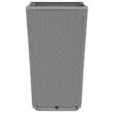 Garden Planters 2 pcs Light Grey 32.5x32.5x57 cm PP