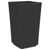 Garden Planters 4 pcs Black 32.5x32.5x57 cm PP