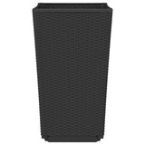Garden Planters 4 pcs Black 32.5x32.5x57 cm PP
