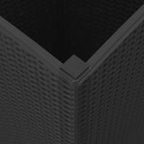 Garden Planters 4 pcs Black 32.5x32.5x57 cm PP