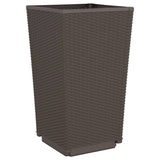 Garden Planters 4 pcs Brown 32.5x32.5x57 cm PP