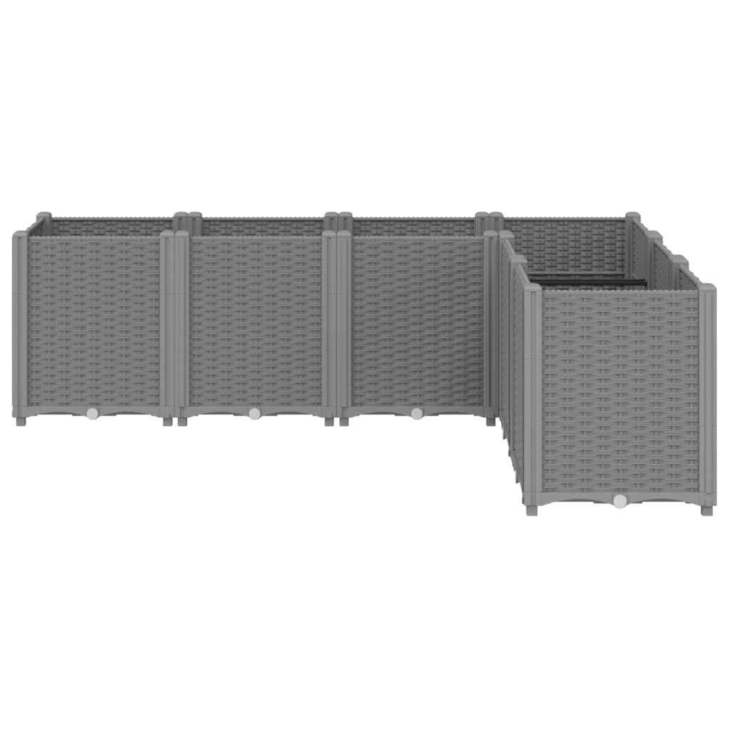 Garden Planter Light Grey 160x120x53 cm PP