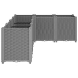 Garden Planter Light Grey 160x120x53 cm PP
