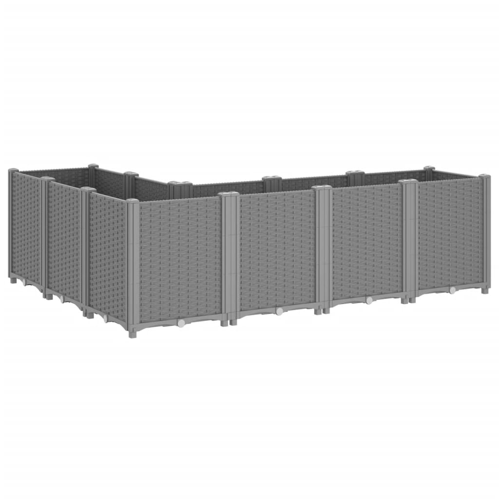 Garden Planter Light Grey 160x120x53 cm PP