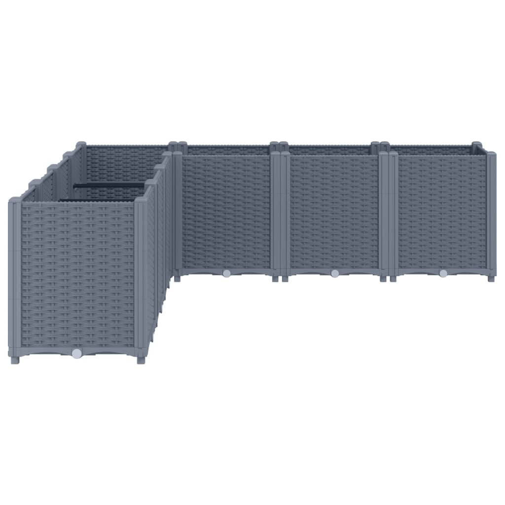 Garden Planter Blue Grey 160x160x53 cm PP