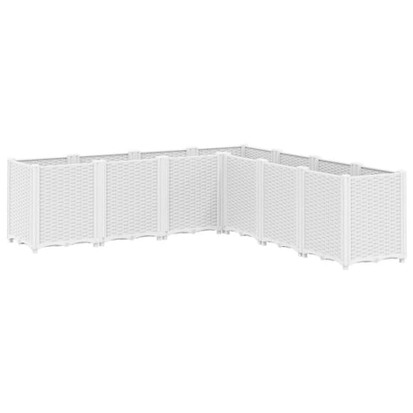 Garden Planter White 160x160x53 cm PP