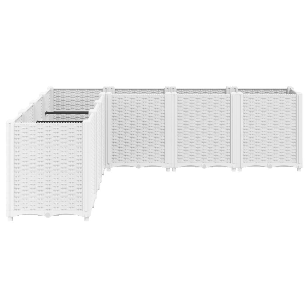 Garden Planter White 160x160x53 cm PP