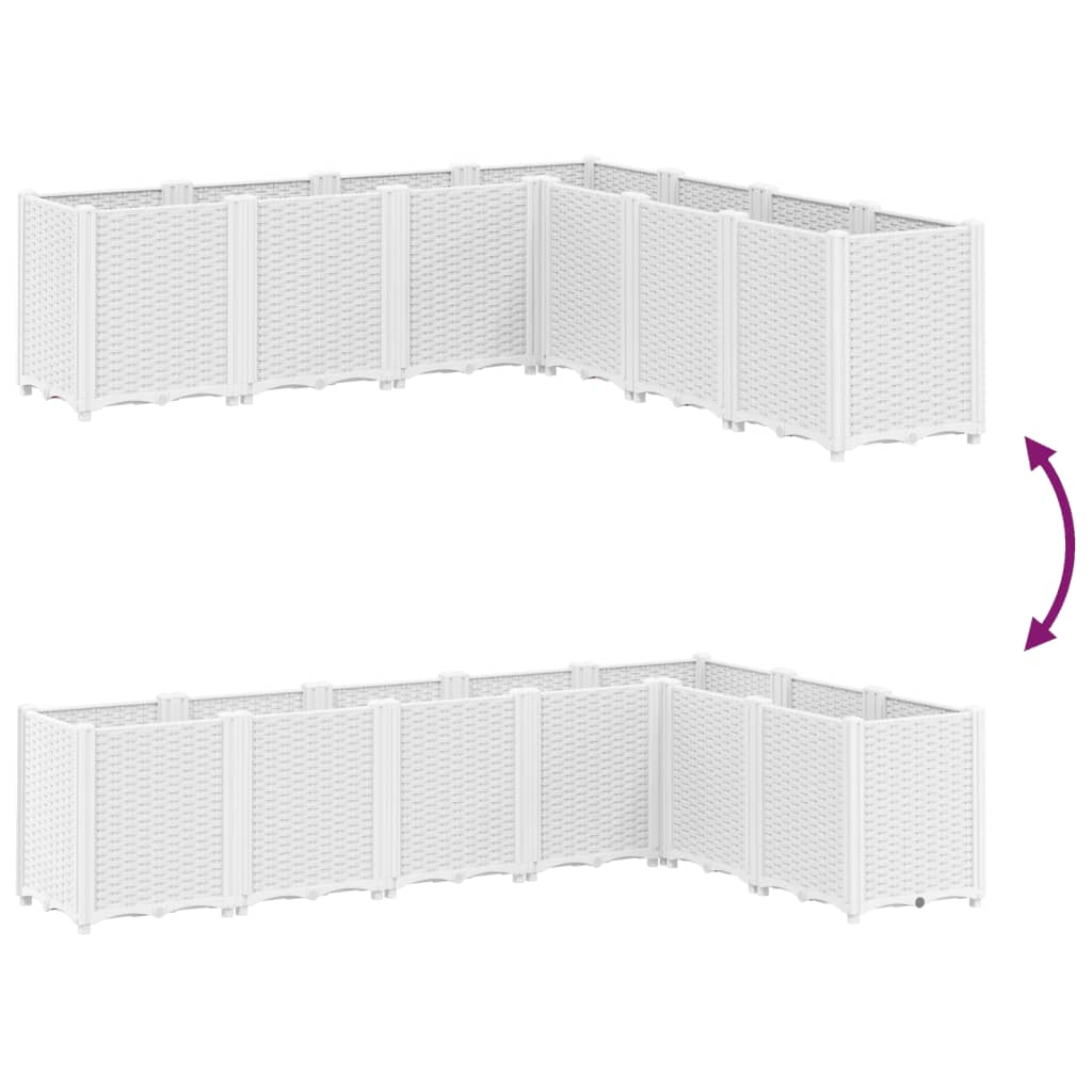 Garden Planter White 160x160x53 cm PP