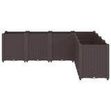 Garden Planter Brown 160x160x53 cm PP