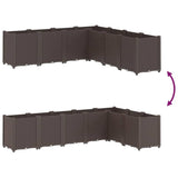 Garden Planter Brown 160x160x53 cm PP