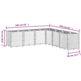 Garden Planter Brown 160x160x53 cm PP