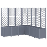 Garden Planter with Trellis Blue Grey 160x160x140 cm PP