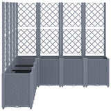 Garden Planter with Trellis Blue Grey 160x160x140 cm PP