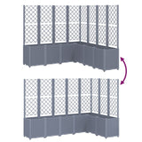 Garden Planter with Trellis Blue Grey 160x160x140 cm PP