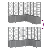Garden Planter with Trellis Light Grey 160x160x140 cm PP