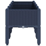 Garden Planter with Legs Blue Grey 160x40x42 cm PP