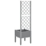 Garden Planter with Trellis Light Grey 40x40x142 cm PP