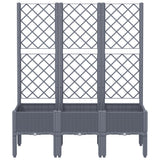 Garden Planter with Trellis Blue Grey 120x40x142 cm PP
