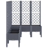 Garden Planter with Trellis Blue Grey 160x120x142 cm PP