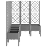 Garden Planter with Trellis Light Grey 160x120x142 cm PP