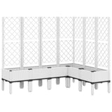 Garden Planter with Trellis White 160x120x142 cm PP