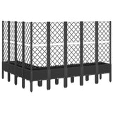 Garden Planter with Trellis Black 200x160x142 cm PP