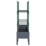 Garden Planter with Trellis Blue Grey 160x40x142.5 cm PP