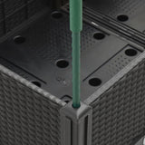 Garden Planter with Trellis Black 160x40x142.5 cm PP