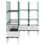 Garden Planter with Trellis White 160x120x142.5 cm PP