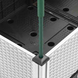 Garden Planter with Trellis White 160x120x142.5 cm PP