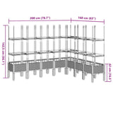 Garden Planter with Trellis Black 200x160x142.5 cm PP